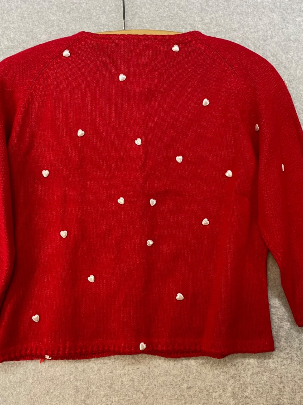 NEW! Vintage Michael Simon Cardigan M • Heart Lollipop Red • 2000 • Art To Wear - Picture 8 of 10